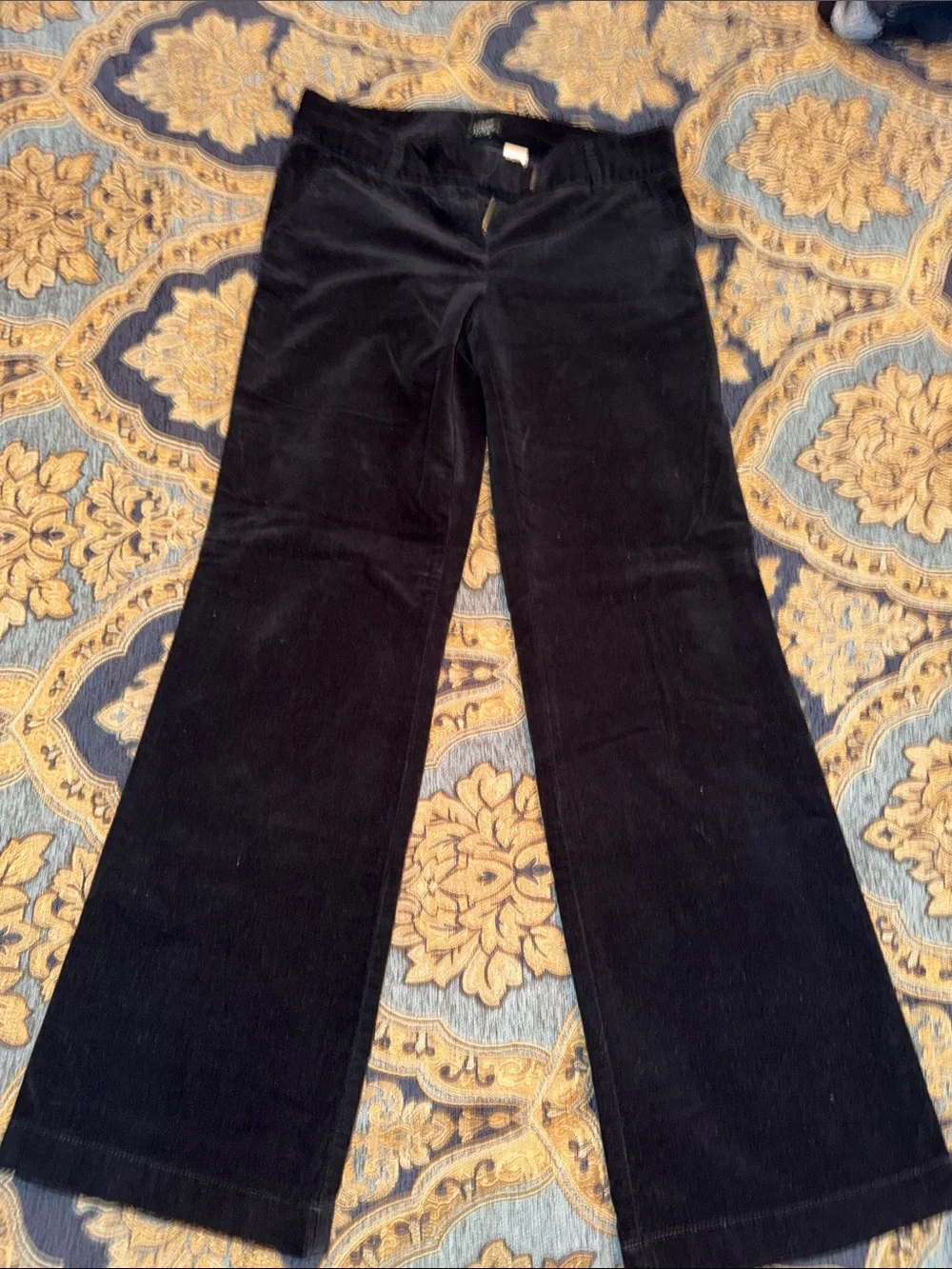 J. Crew Black Velet Flare Pants